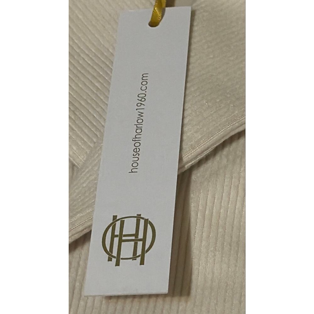 House of Harlow 1960 XS Cream Corduroy Cropped Blazer Double Breasted Ivory - Picture 8 of 10